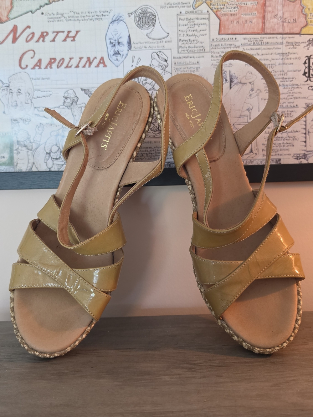 Eric Javits Women's Mustard Yellow Slingback Sandals